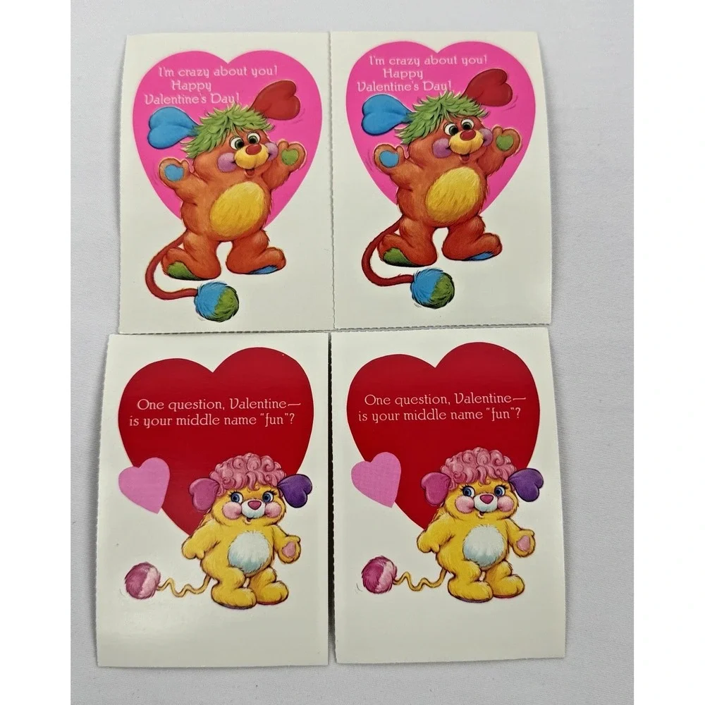 VTG‎ 80's POPPLE's Valentine's Day Greeting Cards Lot (9) Unused with Envelopes